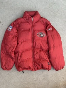 San Francisco 49ers puffer jacket fits medium and large Red And gold - Picture 1 of 5