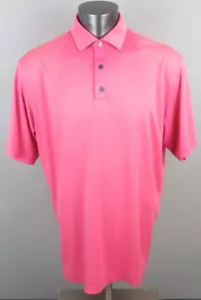 Mens Footjoy Pink Barbie Geometric Golf Polo Shirt Size XL Polyester Barbiecore - Picture 1 of 9