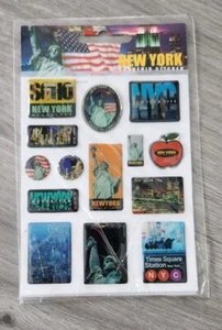 Crafts Stickers Dimensional NYC Times Square SOHO Statue Of Liberty NEW - Picture 1 of 5