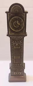 RARE VINTAGE ENGLISH BRASS MINIATURE DOLL HOUSE GRANDFATHER CLOCK 1954 - Picture 1 of 3
