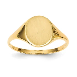 14k Yellow Gold Signet Ring RS112 Size 5.5 - Picture 1 of 1