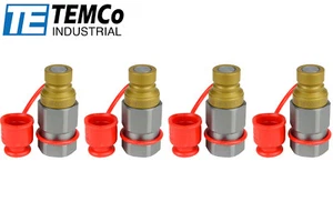 4x 3/4" NPT Male Hydraulic Flat Face Quick Coupler Skid Steer Bobcat ISO 16028 - Picture 1 of 8