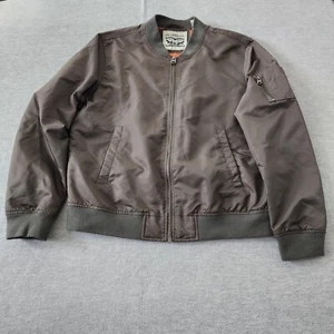Levi's Jacket Mens Large Dark Gray Bomber Casual Full Zip - Picture 1 of 7