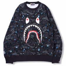 A Bathing Ape "Space Camo Shark Crewneck Bluza" Czarna Rozmiar M-2XL Nowa z metką