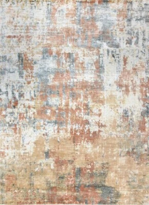 Modern Spectacular Hand Made Area Rug Gabbeh  9 X 12 New Modern Fine Gold A+ - Image 1 of 4