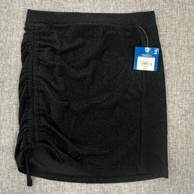 ¡NUEVO! Arizona Mini Falda Negra XS Brillante Formal, Fiesta, Club, Boda Acanalada Foto 1 de 4