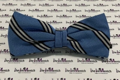 Pajarita de seda BROOKS BROTHERS niños rayas azules “vellón rojo” (nueva-defectos menores) Foto 1 de 4