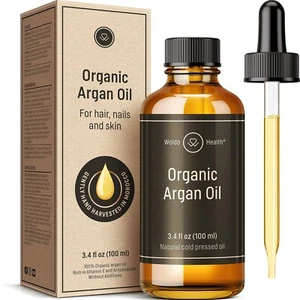 Argan Oil 3.4oz Organic Cold Pressed Non-Greasy for Hair Skin Face Nails Care - Picture 1 of 11