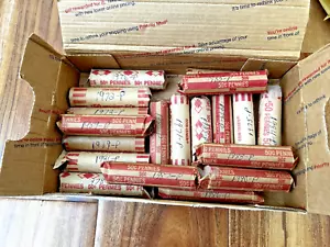 1989 P Lincoln Cent Roll Penny Wrapped 50 coins Whole Sale Lot Estate Pennies - Picture 1 of 1