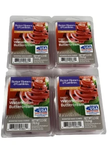 4 Better Homes & Gardens SWEET WATERMELON BUTTERCREAM Scented Wax Cube Melts - Picture 1 of 3