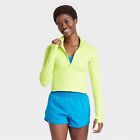 Women's 1/2 Zip Jacket - All in Motion Lime Green L