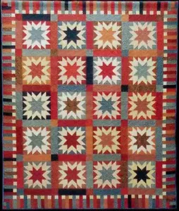 Neu zusammengesetztes Quiltmuster Sunburst 75" x 90" oder 90" x 105" - Bild 1 von 1