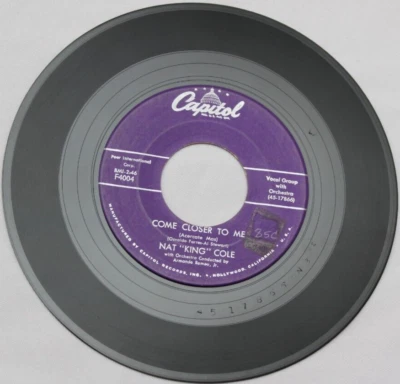 NAT KING COLE NOTHING IN THE WORLD / COME CLOSER TO ME 45 7" RECORD (F-4004) - Image 1 of 2