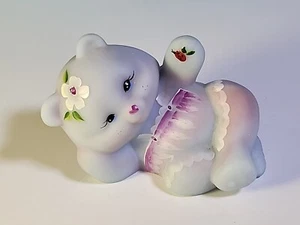 Fenton Blue Burmese Waving Bear Ladybug hp GOODWIN - Picture 1 of 6