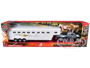 CHEVROLET SILVERADO PICKUP W/HORSE TRAILER & FIGURES 1/32 BY NEW RAY SS-10713 B - Picture 1 of 1
