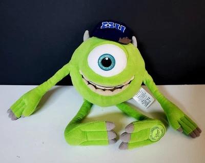 DISNEY Monsters, Inc. University Mike Wazowski 13" Soft Plush Toy w/ MU Cap Hat - Image 1 of 4