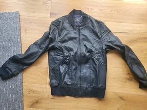 PS Paul Smith Cuero Bomber Cordero, Negro, M - Imagen 1 de 5