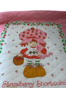 Strawberry shortcake quilted material 1980 Spring Mills American Greetings (smal - Picture 1 of 10