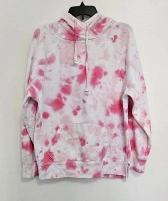 Victoria's Secret розовый большого размера толстовка с капюшоном розовый и белый галстук-краситель маленький - Изображение 1 из 4