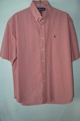Polo By Ralph Lauren Mens S/S Blaire Shirt SZ XL Red Check Cotton - Image 1 of 4