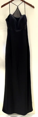 #8 LE GALA Mon Cheri Bead Black Long Formal Dress 2 Mother of Bride Wedding Sexy - Image 1 of 4