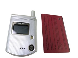 Pantech China PG-C3 Mini Flip Clam Shell Tiny Phone Untested Compact Silver - Photo 1 sur 12