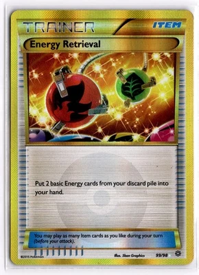 Pokemon TCG Energy Retrieval 99/98 XY Ancient Origins Gold Secret Rare - Image 1 of 2