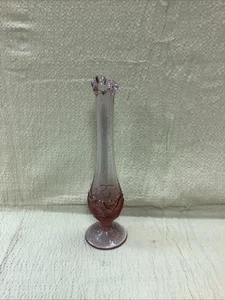 Fenton rosa umgekehrte Knospenvase 10 3/4" hoch - Bild 1 von 5