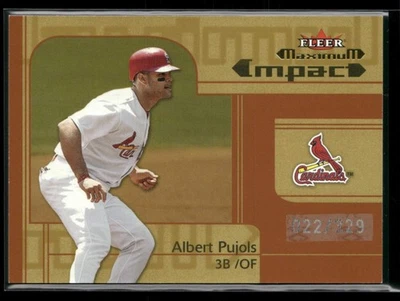 Fleer Maximum Impact 2002 Albert Pujols/329 Gold SP #251 Cardinals M463 Foto 1 de 3