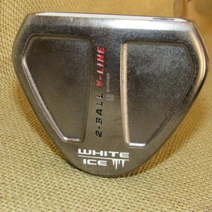 ODYSSEY White Ice 2 sfere V-Line putter ~ RH 33" alto ~ 100% originale ~ eccellente - Foto 1 di 16