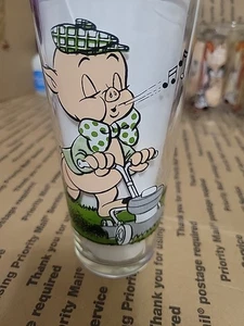 Glasbecher Pepsi Porky & Petunie Schwein 1976 - Bild 1 von 7