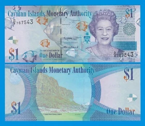 Cayman Islands 1 Dollar P 38 h 2018 (NEW 2023) Prefix D/8 UNC Queen Elizabeth - Picture 1 of 1