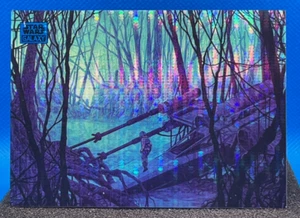2024 Chrome Star Wars Galaxy #46 Dagobah Sonar Refractor #d 141/199 Luke & Yoda! - Picture 1 of 1