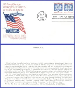 USA3 #O147 U/A ARTMASTER FDC STR2 Great Seal - Bild 1 von 1
