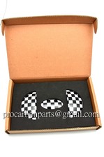 MINI Cooper Checkered Flag Aluminum Door Emblem for R56 R57 R58 R59 GP JCW