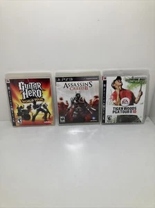 Sony PlayStation 3 ~ Game Bundle ~ Guitar Hero ~  Assassin’s Creed ~ Tiger Woods - Picture 1 of 7