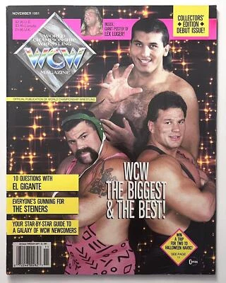 Revista de lucha libre WCW septiembre 1991 Steiner Brothers EDICIÓN DEBUT * SIN PÓSTER Foto 1 de 4