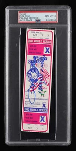 Pete Rose Signed 1980 World Series Ticket Inscribed "1980 W.S. Champs" - Autogra - Picture 1 of 2