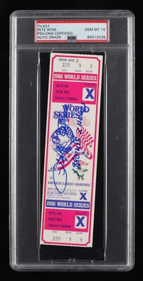Pete Rose Signed 1980 World Series Ticket Inscribed "1980 W.S. Champs" - Autogra - Image 1 of 2