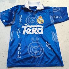 Vintage 1998/1999 Real Madrid Teka  Blue Away Soccer Jersey (No tag) Size Youth 
