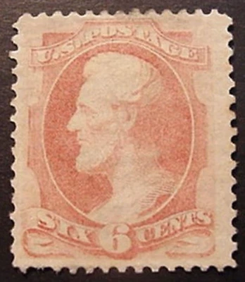 US Sc# 159 *MINT OG H* { 6c DULL PINK LINCOLN } CONT BANKNOTE OF 1873 CV$ 375.00 - Image 1 of 4