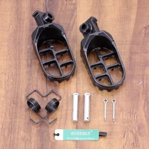 NEW BLACK 1PAIR FOOT PEG FOOTREST PEDALS ASSEMBLY FOOTPEGS FOR YAMAHA PW50 PY50 - Picture 1 of 6