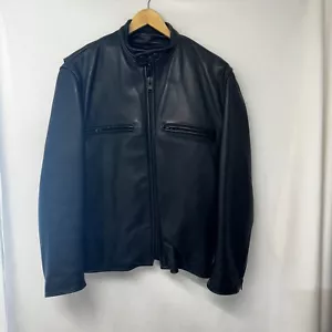 Vintage Brooks Leather Sportswear Herren Schwarz Cafe Racer Jacke - Größe 38 - Bild 1 von 6