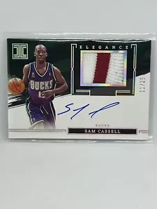 SAM CASSELL 2022-23 PANINI IMPECABLE ELEGANCIA PARCHE AUTÓGRAFO #11/25 DÓLARES - Imagen 1 de 2