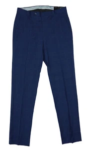 Bar III 32 W x 32L dünne Passform Wollmischung kariert Herren Anzughose neu mit Etikett blau - Bild 1 von 2