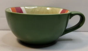 Tazza cappuccino caffè Starbucks verde a righe 2008 14 oz - Foto 1 di 6