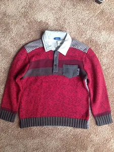 Neu mit Etikett Naartjie Pullover rot grau Größe 8 - Bild 1 von 7