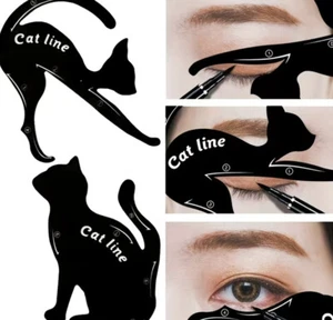 Eyeliner Stencils Cat Eye Wing Tips Mascara Drawing Eyeshadow Wearing Aid Tool - Picture 1 of 6