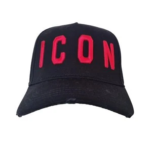 DSQUARED2 cappello berretto Baseball M806 nero-rosa ICON - Picture 1 of 4