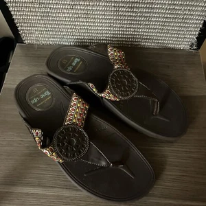 Skechers Tone-Ups Damenschuhe Zehenstegsandale braun Größe 10 - Bild 1 von 6
